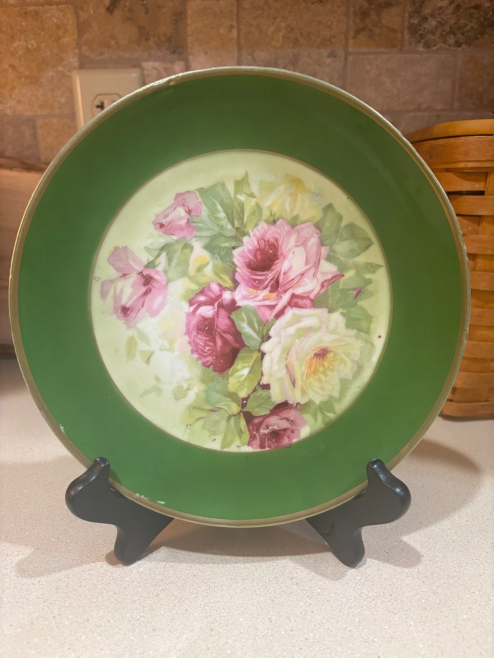 Antique German Triple Crown China Plate